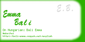 emma bali business card